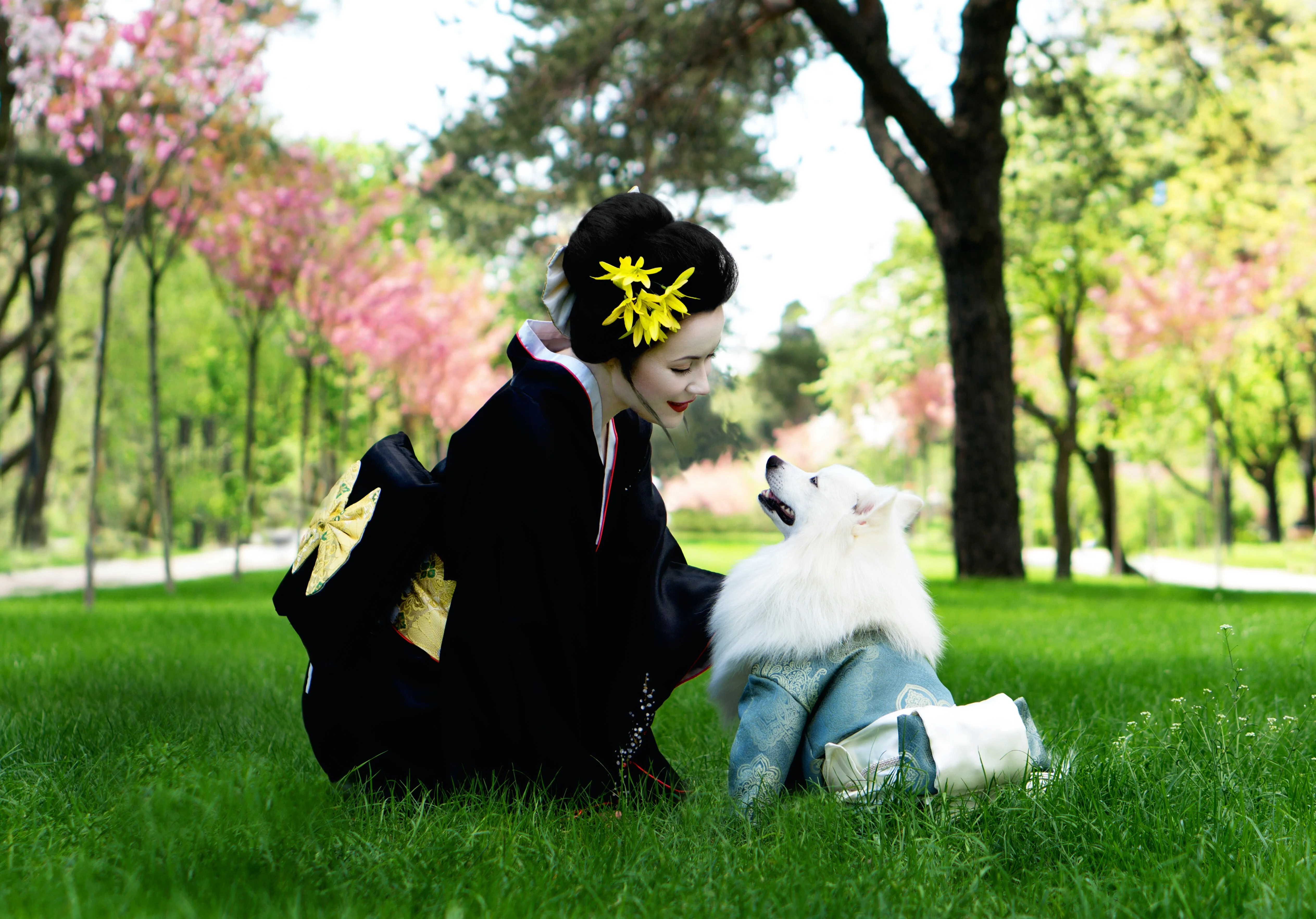Girl with Dog